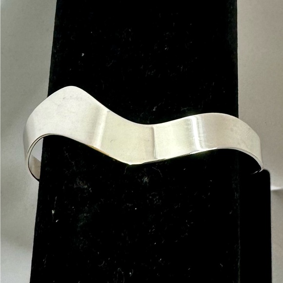JAMES AVERY Sterling Silver Abstract Organic Wavy Wave Cuff Bracelet; RETIRED